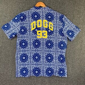 Snoop Dogg Shirt Men Large Blue Bandana Camp West Coast 90's Retro Dogg Supply